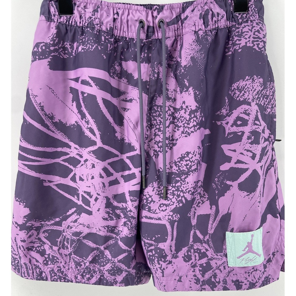 Jordan Flight Poolside Shorts Mens‎ Medium Violet Shock Swim Trunks Mesh Lined